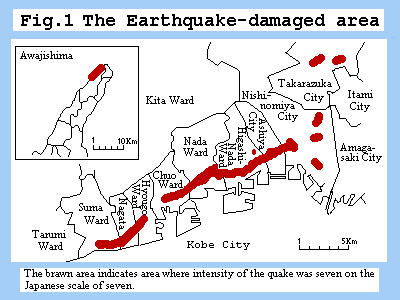 The Earthquake-damged area map